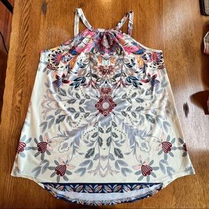 ⭐️ NWT LoveU Dear Colorful Floral Pattern Tank Top Size SMALL